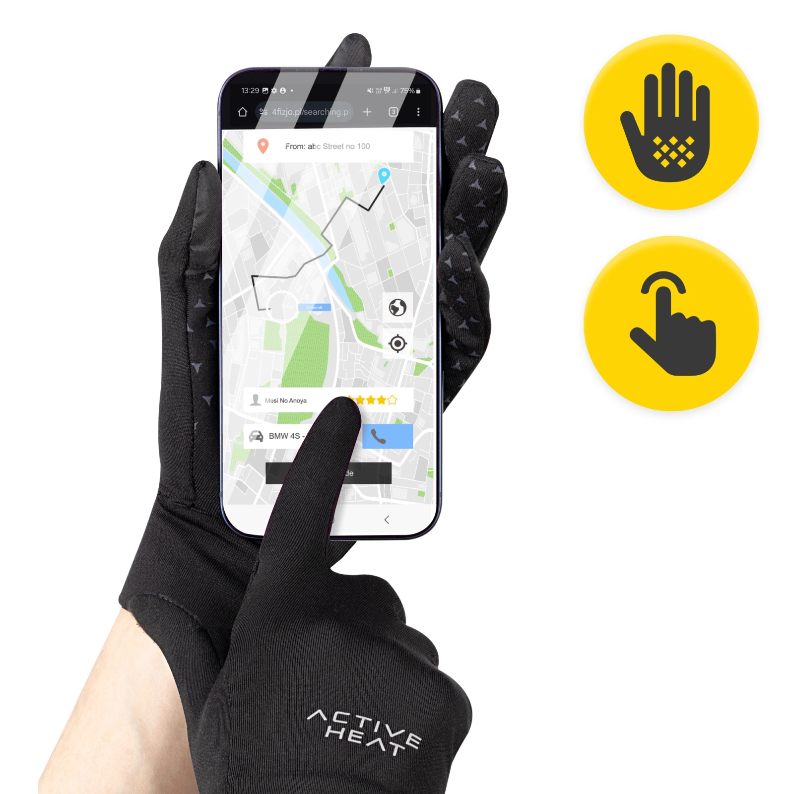 Rękawiczki termiczne S/M - czarne