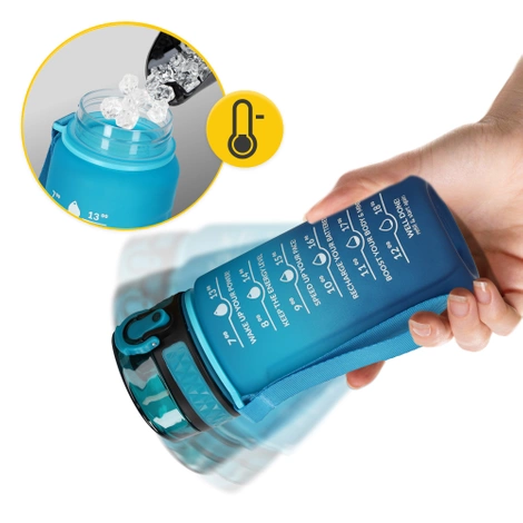 Butelka motywacyjna na wodę 0,5 L niebieska