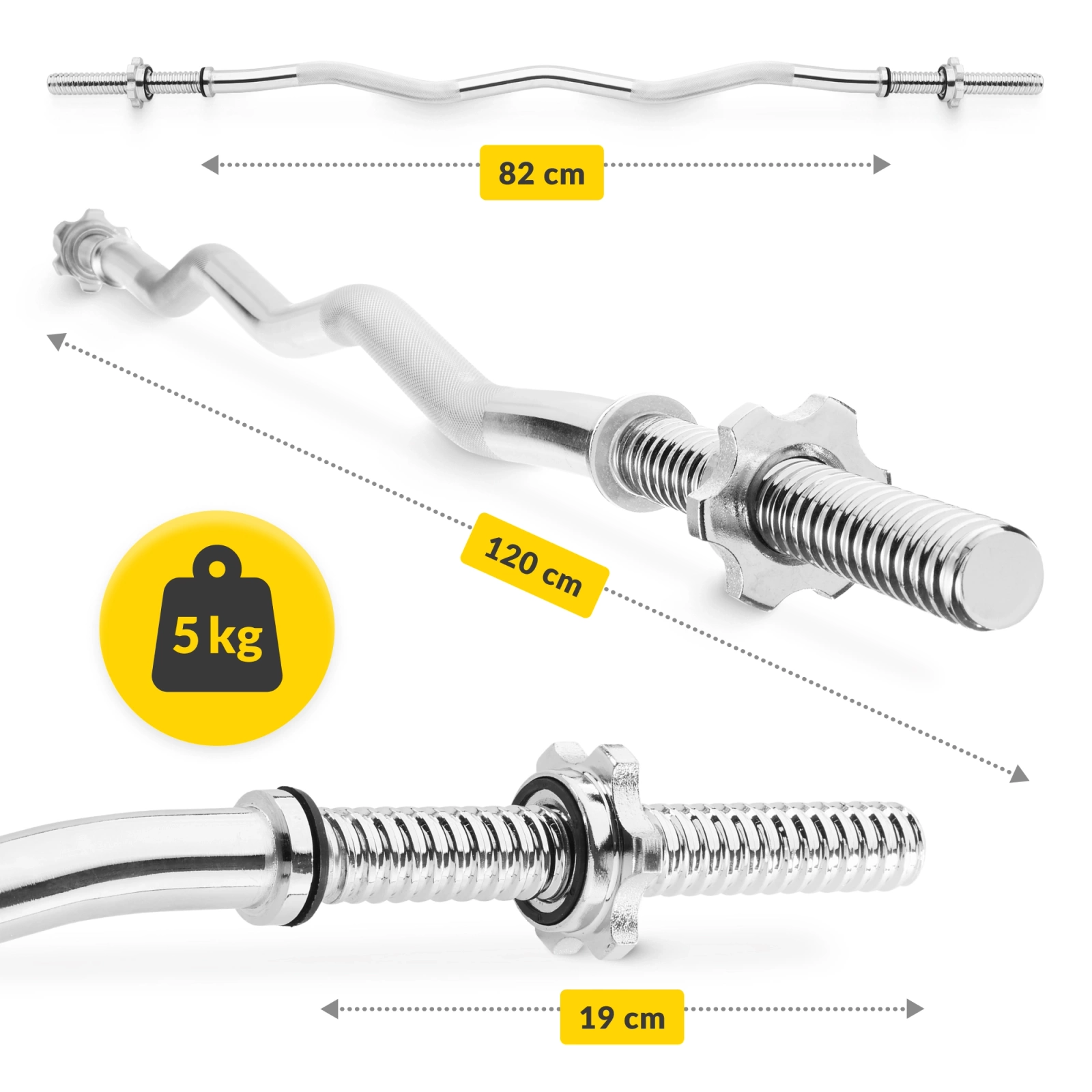 Zestaw 2 gryfów 120 cm