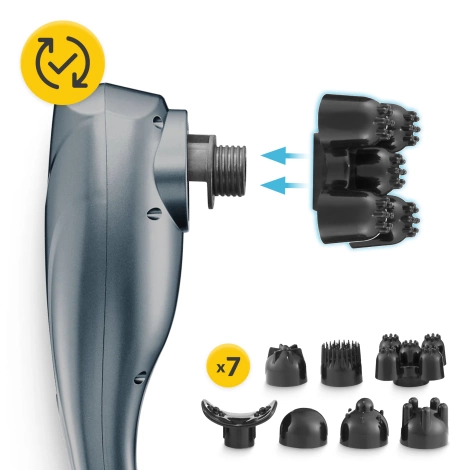 Ręczny masażer wibracyjny do ciała szary