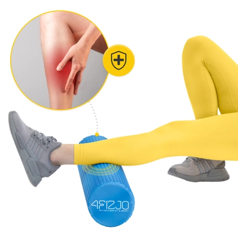 Wałek do masażu z wypustkami CARE+ 90 cm niebieski