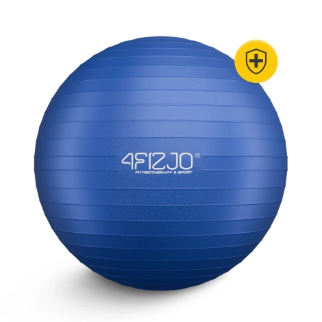 Piłka gimnastyczna dmuchana 75 cm granatowa