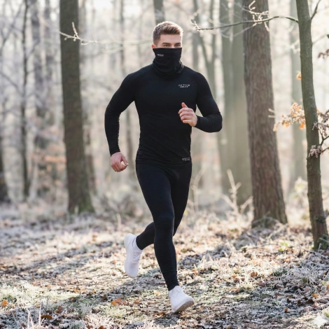 Spodnie termiczne unisex - czarne, rozmiar M