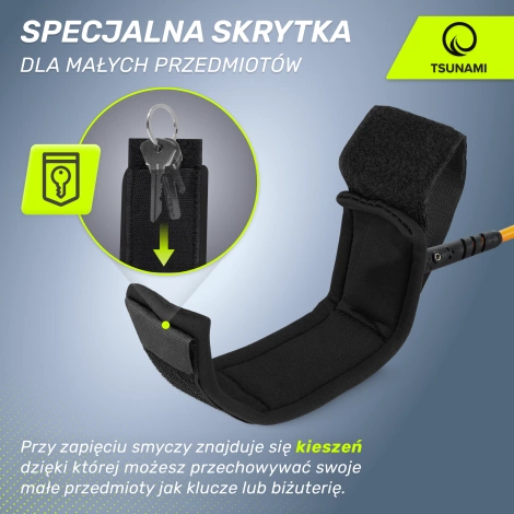 Linka bezpieczeństwa do deski SUP TSUNAMI pomarańczowa