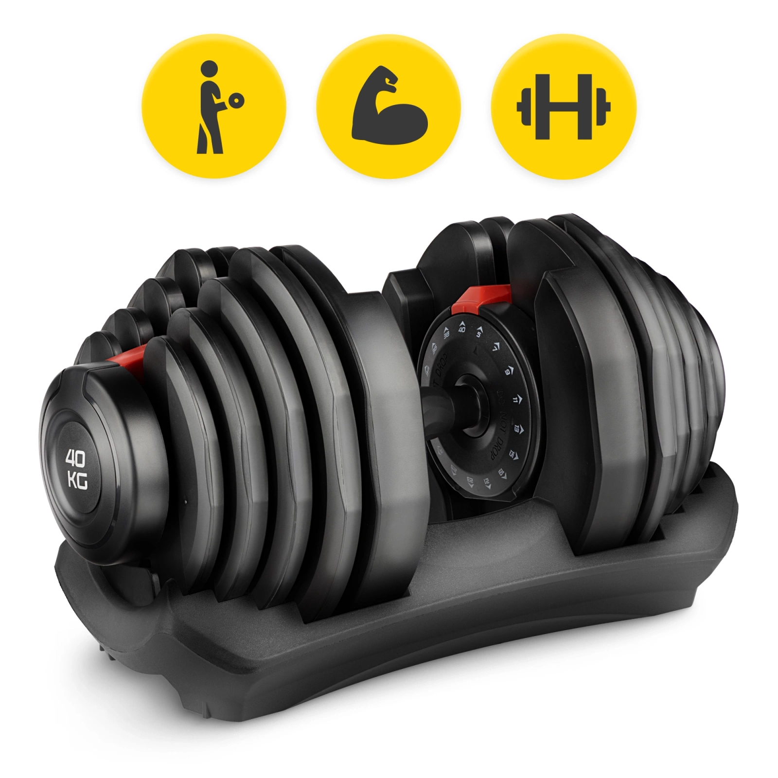 Hantel regulowany do ćwiczeń PRO 40 kg