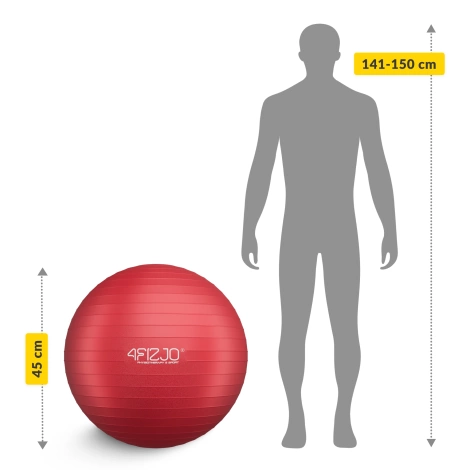 Piłka gimnastyczna dmuchana 55 cm czerwona