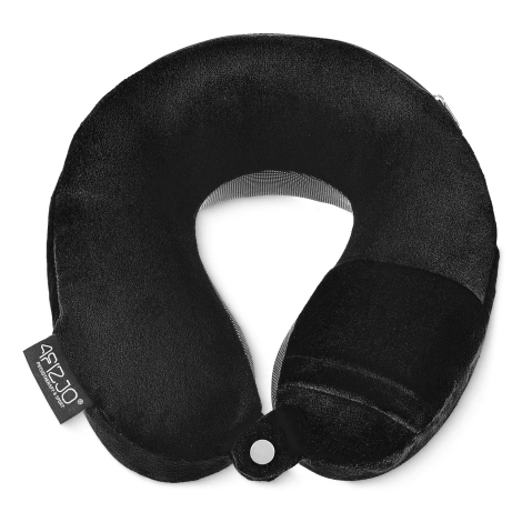 Poduszka podróżna rogal do spania czarna