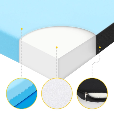 Materac gimnastyczny do ćwiczeń składany niebieski