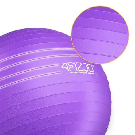Piłka gimnastyczna dmuchana 55 cm fioletowa