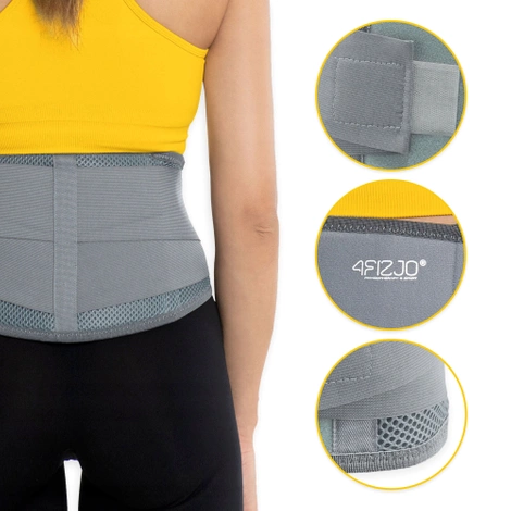 Pas ortopedyczny na kręgosłup lędźwiowy S szary