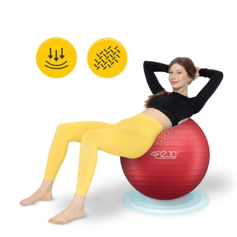 Piłka gimnastyczna dmuchana 75 cm czerwona