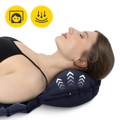 Dmuchany materac turystyczny jednoosobowy Mountain Goat granatowy