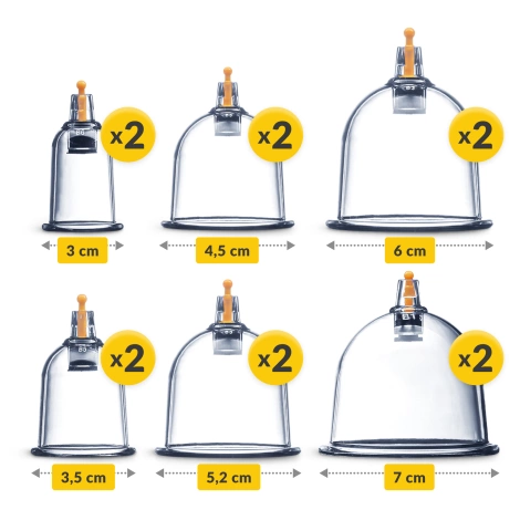 Bańki chińskie bezogniowe próżniowe 12 szt.