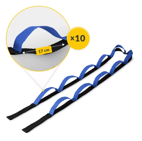 Taśma gimnastyczna do rozciągania i jogi niebieska