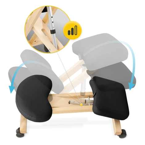 Klękosiad klęcznik do pracy PURE czarny