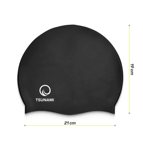 Czepek na basen dla dzieci TSUNAMI czarny