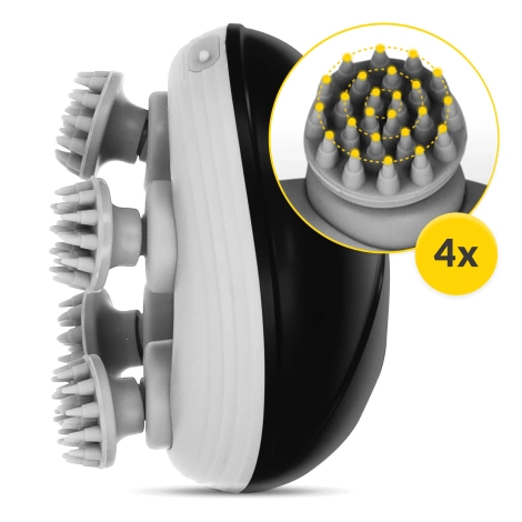 Elektryczny masażer do głowy wodoodporny czarny
