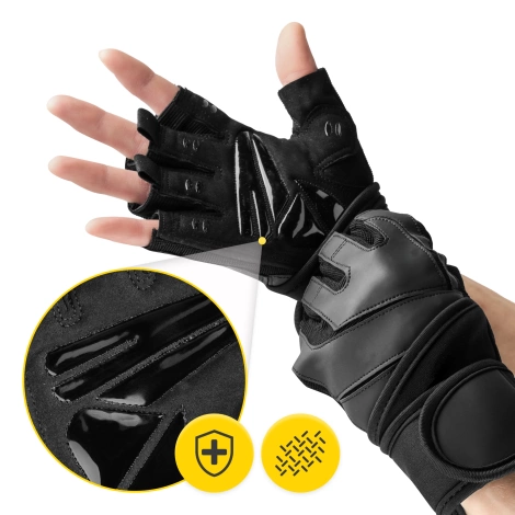 Rękawiczki treningowe z usztywnieniem nadgarstka PRO XL