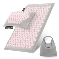 ECO Mata do akupresury z łuskami gryki i kokosem różowa