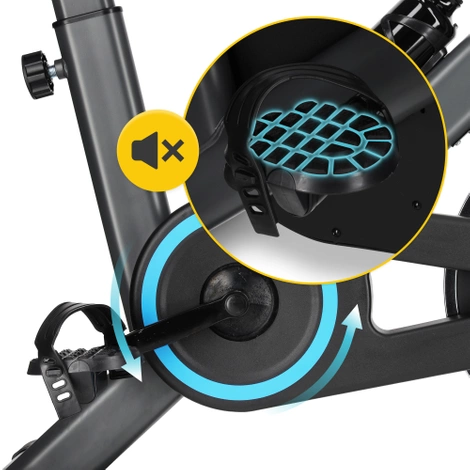 Rower spinningowy mechaniczny ULTRA szary