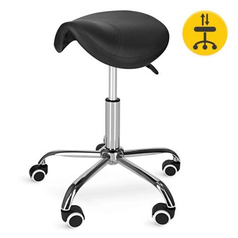 Taboret obrotowy siodło do masażu ERGO czarny