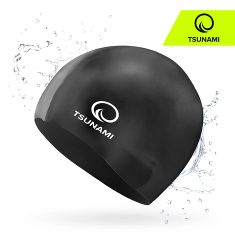 Czepek na basen dla dzieci TSUNAMI czarny