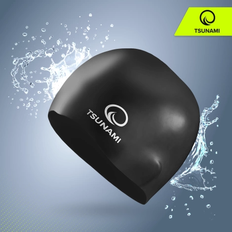 Czepek na basen unisex TSUNAMI PRO czarny