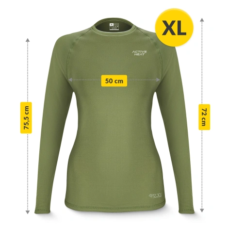 Bielizna termiczna unisex - zielony komplet koszulka + spodnie rozmiar XL