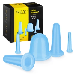 Silikonowe bańki chińskie 5 szt. FACE+ niebieskie