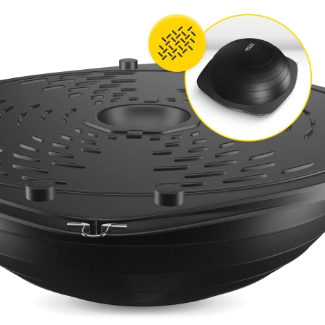 Półpiłka do balansowania równoważna z linkami czarna