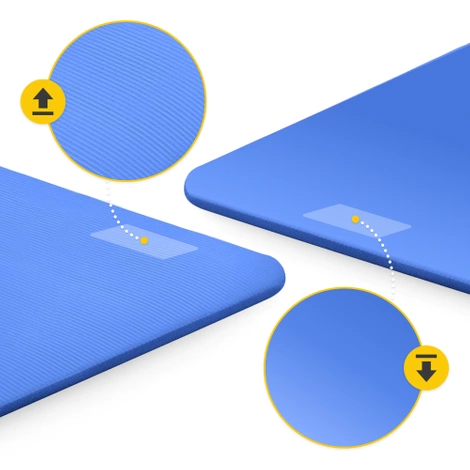 Mata do ćwiczeń fitness i jogi NBR 180 × 60 × 1 cm granatowa