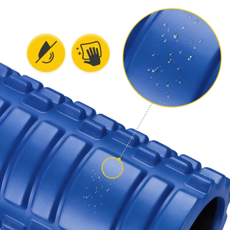 Wałek do masażu z wypustkami EVA 33 cm niebieski