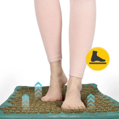 Mata do akupresury z poduszką klasyczna ciemnozielona