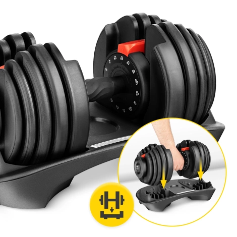 Hantel regulowany do ćwiczeń PRO 24 kg