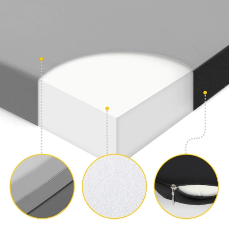 Materac gimnastyczny do ćwiczeń składany szary