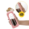 Butelka szklana na wodę 750 ml różowa