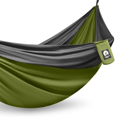Hamak turystyczny dwuosobowy Mountain Goat szaro-zielony