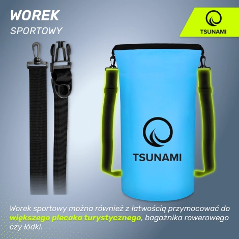 Worek wodoodporny 20 litrów TSUNAMI niebieski