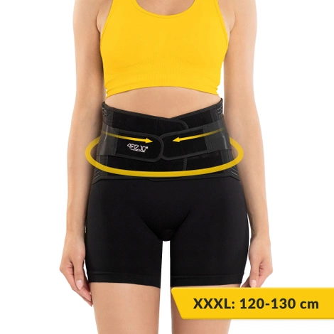 Pas ortopedyczny na kręgosłup lędźwiowy XXXL czarny