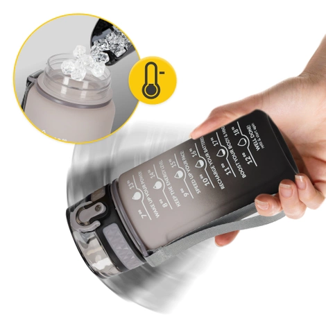 Butelka motywacyjna na wodę 0,5 L szara
