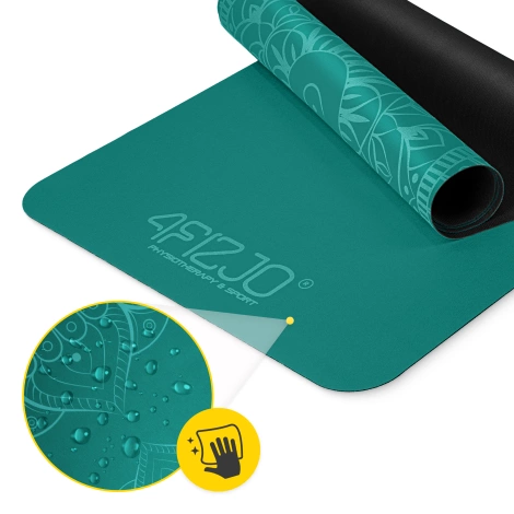 Zamszowa mata do jogi i ćwiczeń 1,5 mm zielona