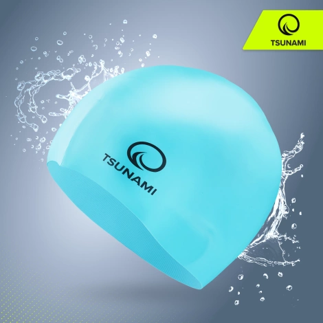 Czepek na basen dla dzieci TSUNAMI niebieski