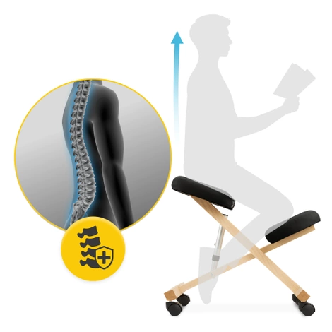 Klękosiad klęcznik do pracy PURE czarny