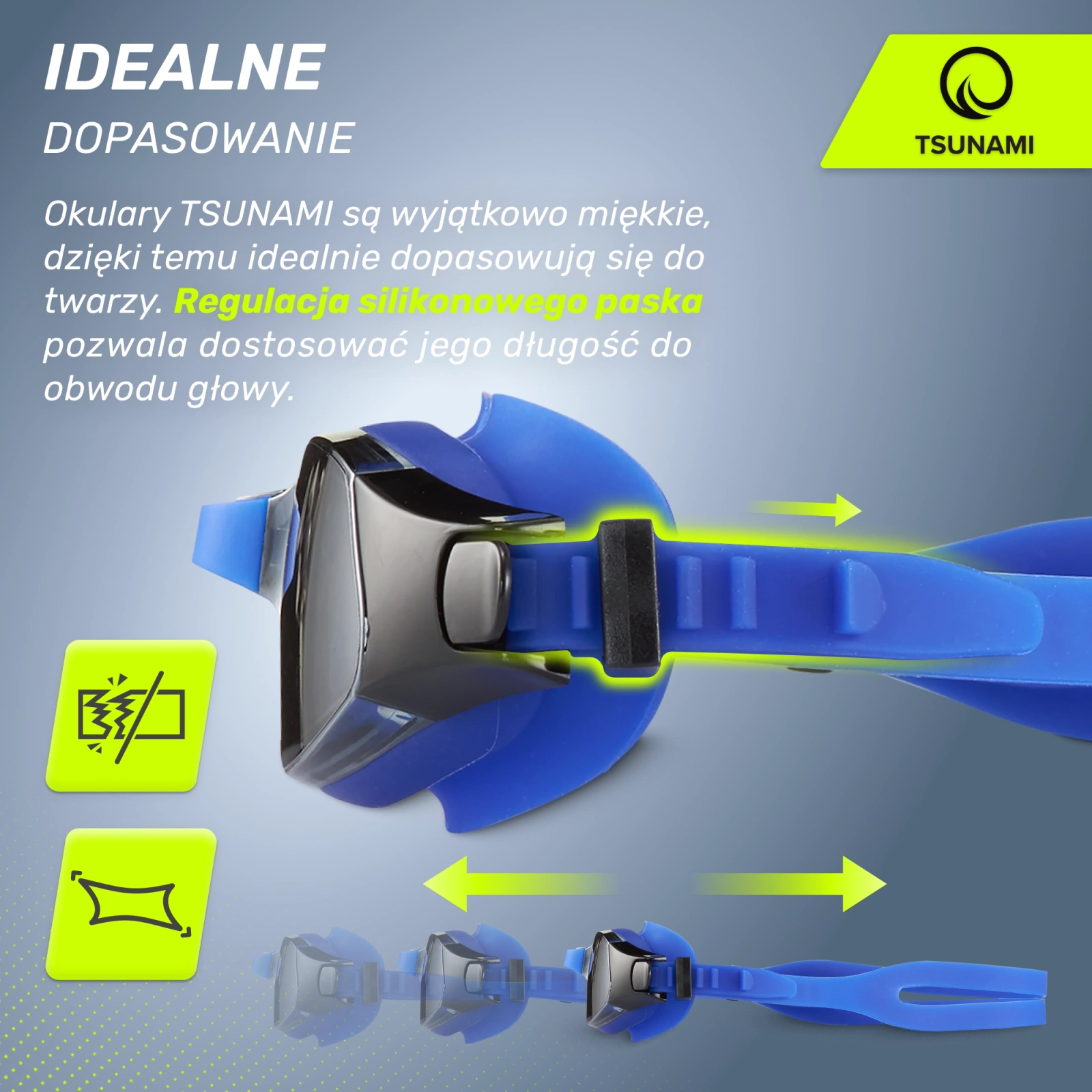 OKULARKI PŁYWACKIE DO PŁYWANIA NA BASEN SPORTOWE OKULARY 