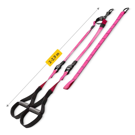 Pasy treningowe taśmy do ćwiczeń TRX różowe