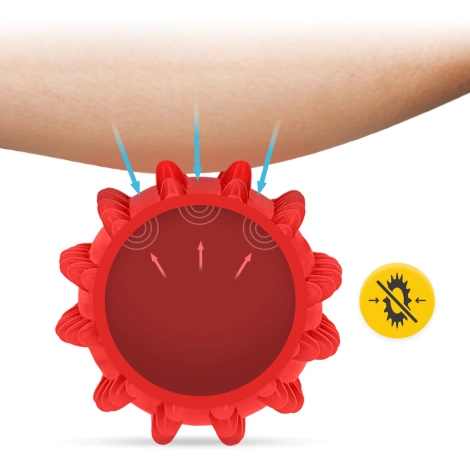 Piłka fasolka sensoryczna do masażu czerwona