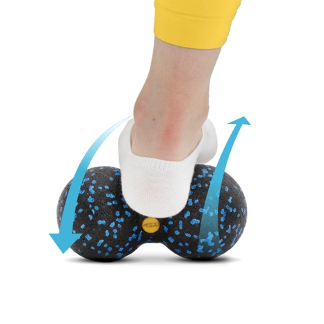 Podwójna piłka do masażu EPP 8 cm niebieska