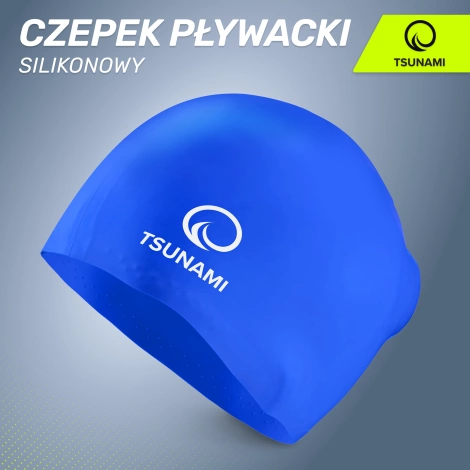 Czepek na basen unisex TSUNAMI granatowy