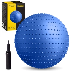 Piłka rehabilitacyjna z kolcami 65 cm niebieska