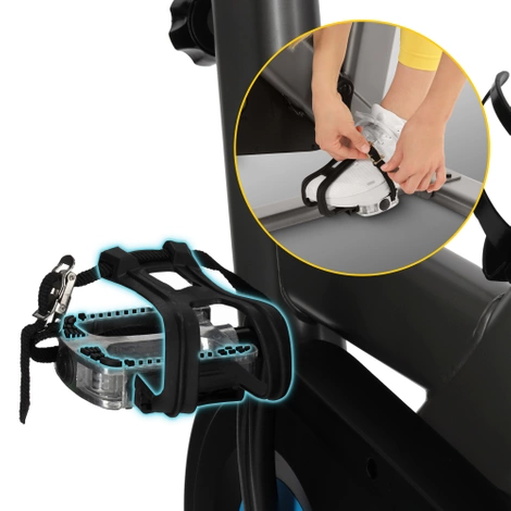 Rower spinningowy mechaniczny RACING szary